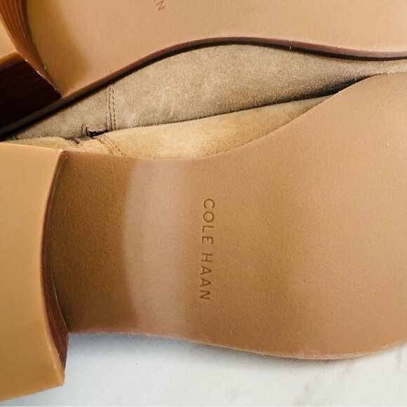 Cole Haan Holis Buckle Suede Leather Ankle Bootie, Tan, Size 10, NWOB - Picture 6 of 17